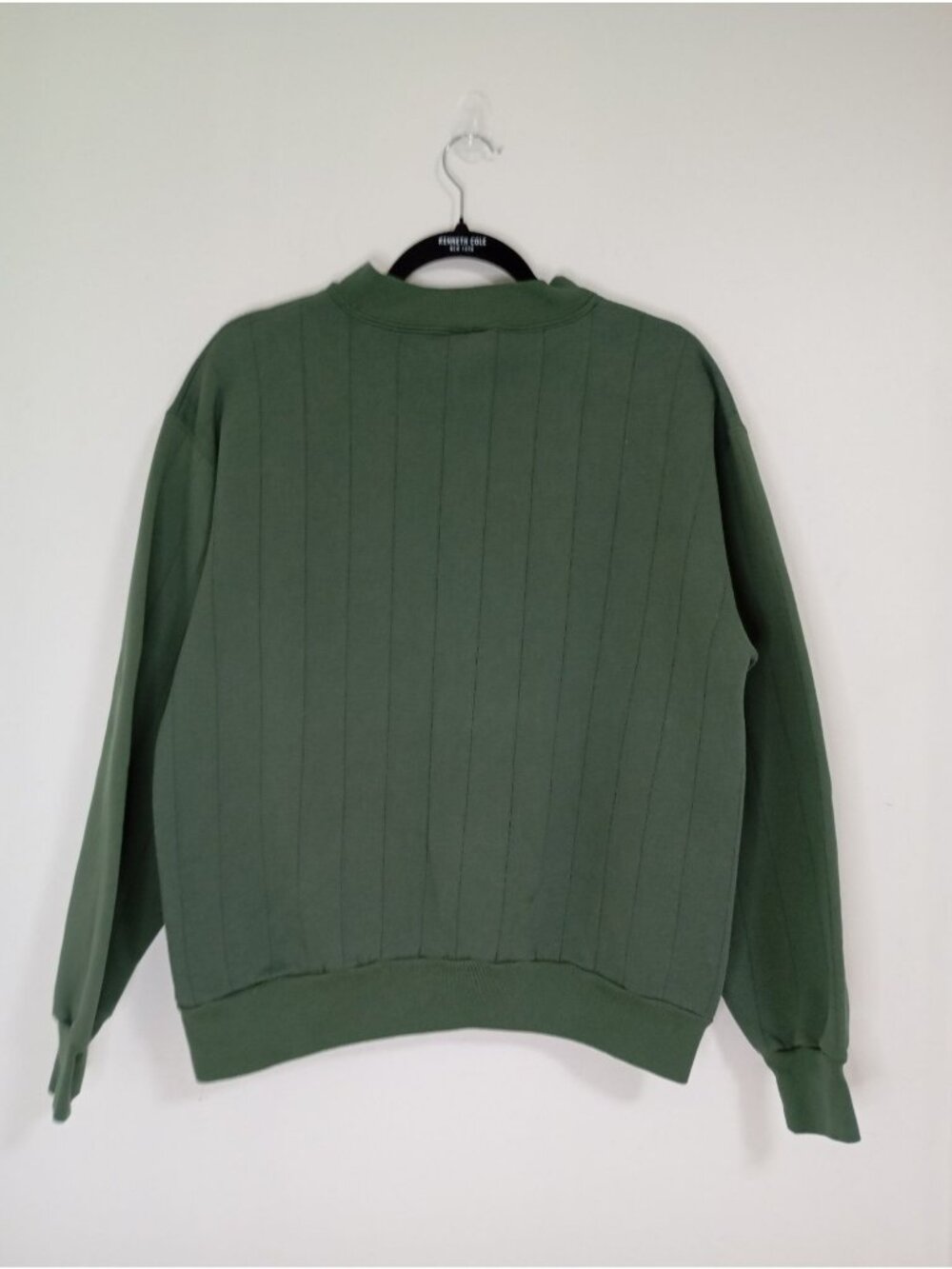 Vintage Jansport Manhattan College Green Sweatshirt Ribbed Crewneck L USA-Made - Picture 8 of 8